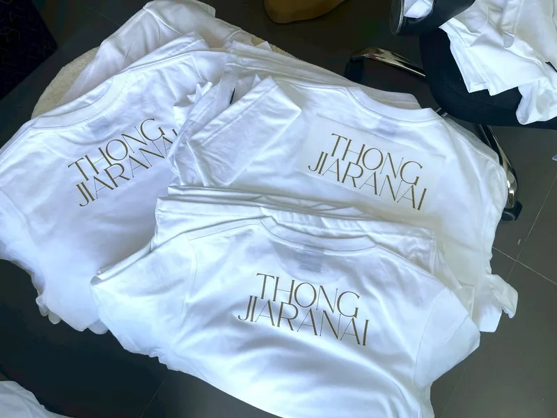 ผลงานสกรีนเสื้อ DTF Thong Jiaranai (เสื้อแบรนด์)